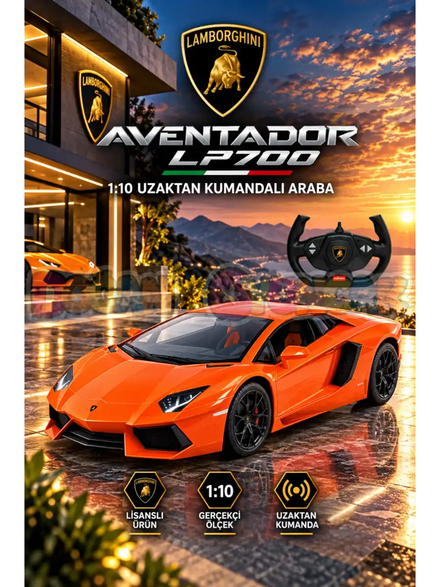 Rastar Lamborghini Aventador LP700 1:10 Uzaktan Kumandalı Araba - RC Araba