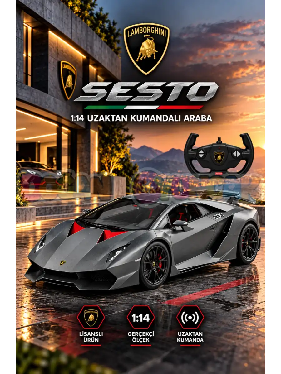Rastar Lamborghini Sesto 1:14 Uzaktan Kumandalı Araba - RC Araba