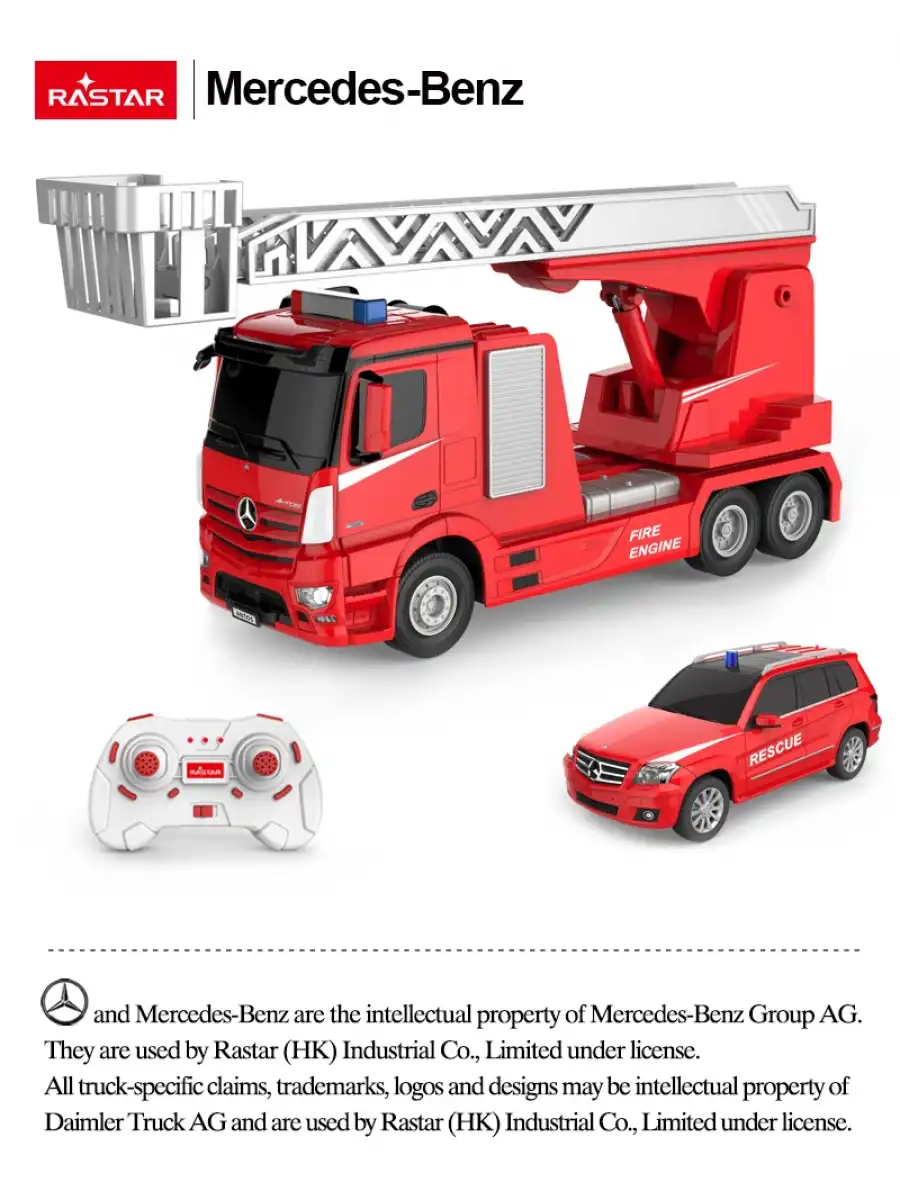Rastar Mercedes-Benz Antos Fire Engine & Rescue Uzaktan Kumandalı Araba - RC Araba