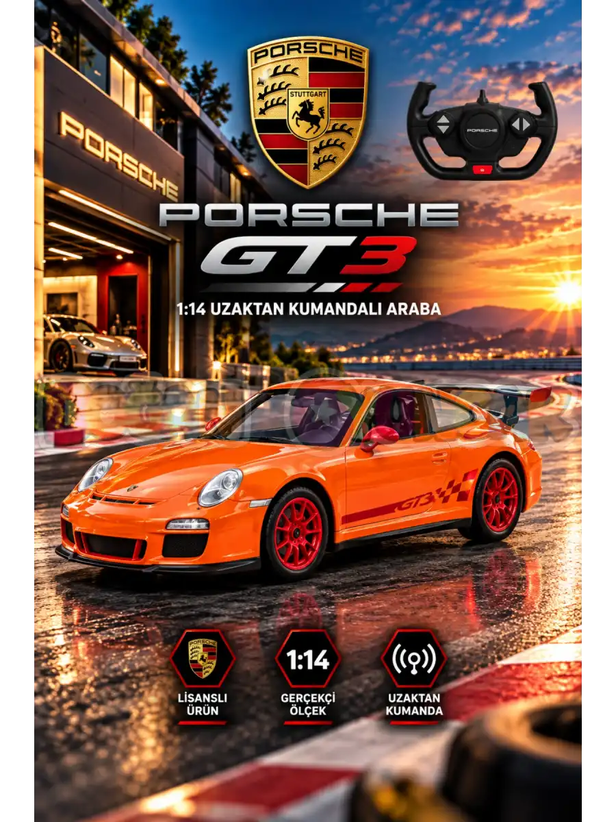 Rastar Porsche GT3 1:14 Uzaktan Kumandalı Araba - RC Araba