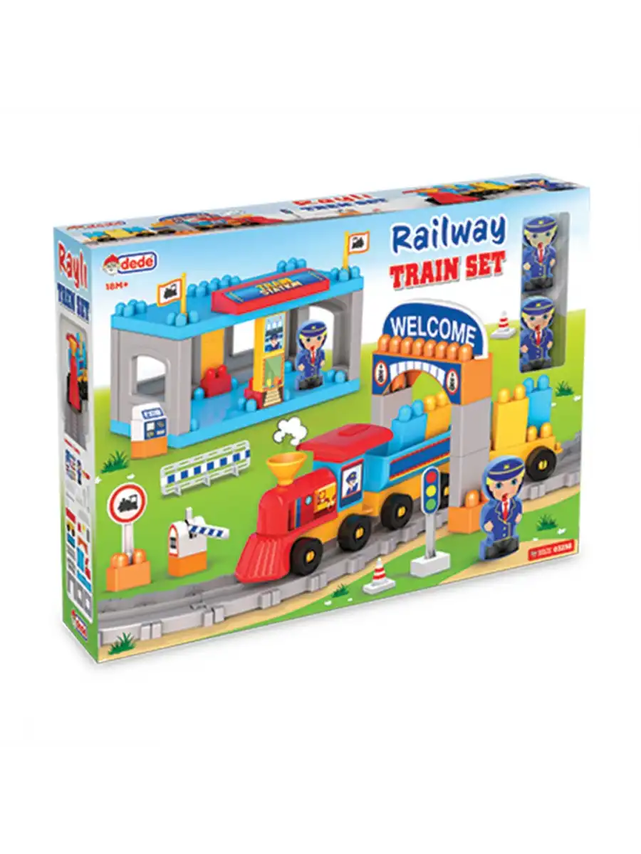 Raylı Tren Seti - Lego Oyuncağı - Lego Setleri - Bloklar - Lego Seti - Yarış Seti