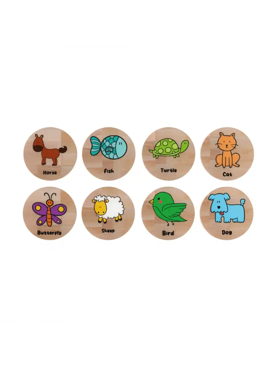 Redka Ahşap Hafıza Oyunu Hayvanlar - Redka Memory Game - Görsel Hafıza Oyunu Eşleştirme Oyunu