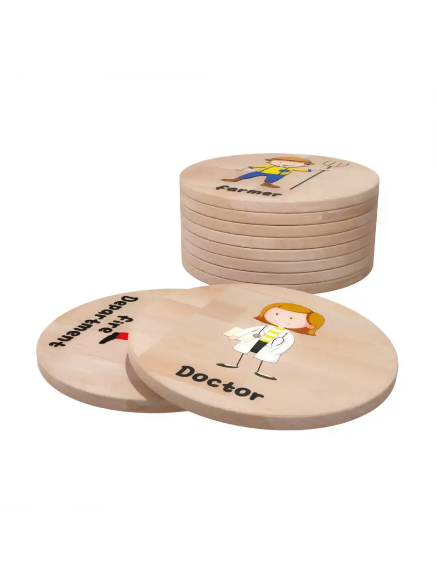 Redka Ahşap Hafıza Oyunu Meslekler - Redka Memory Game - Görsel Hafıza Oyunu Eşleştirme Oyunu