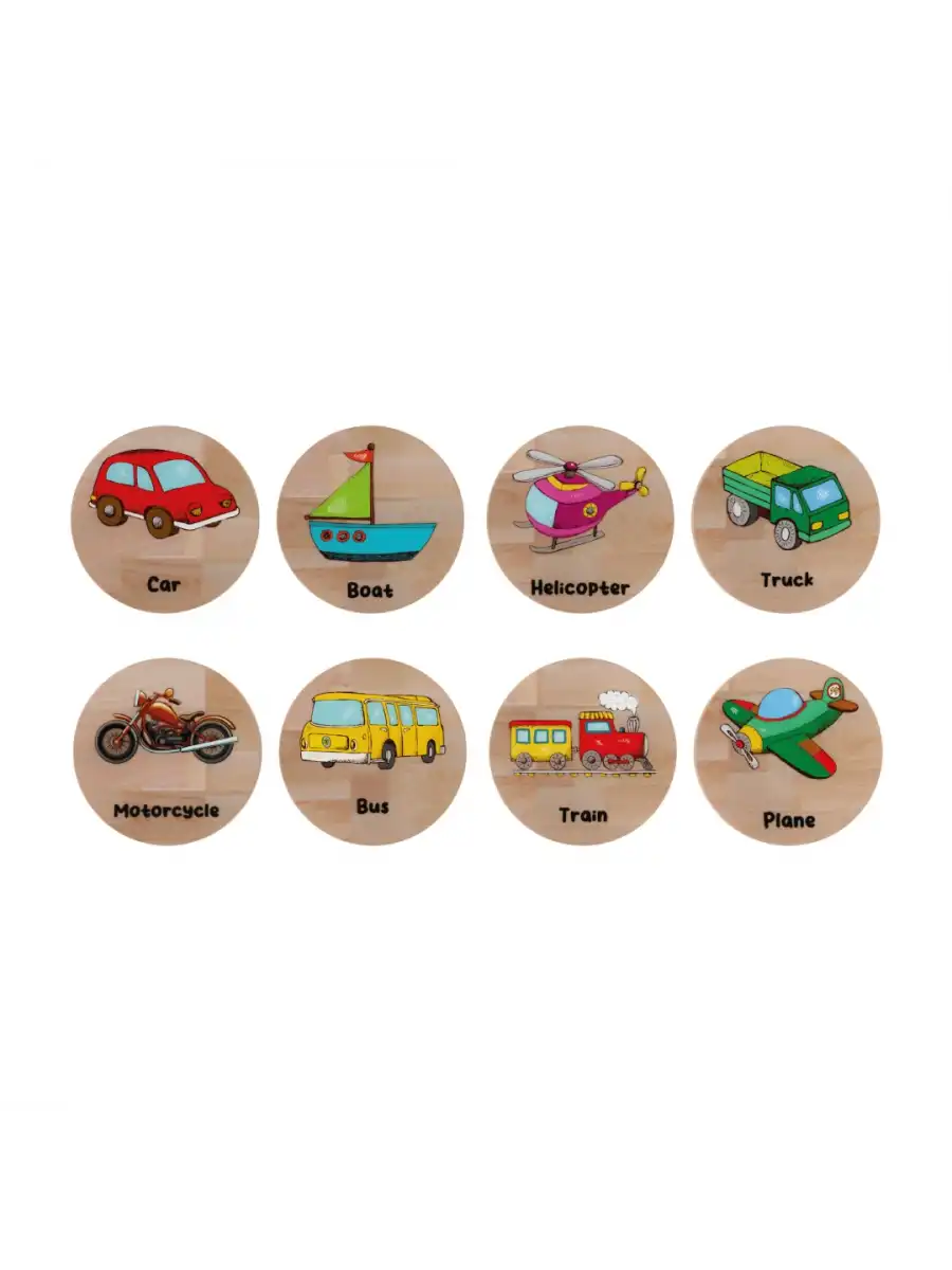 Redka Ahşap Hafıza Oyunu Taşıtlar - Redka Memory Game - Görsel Hafıza Oyunu Eşleştirme Oyunu