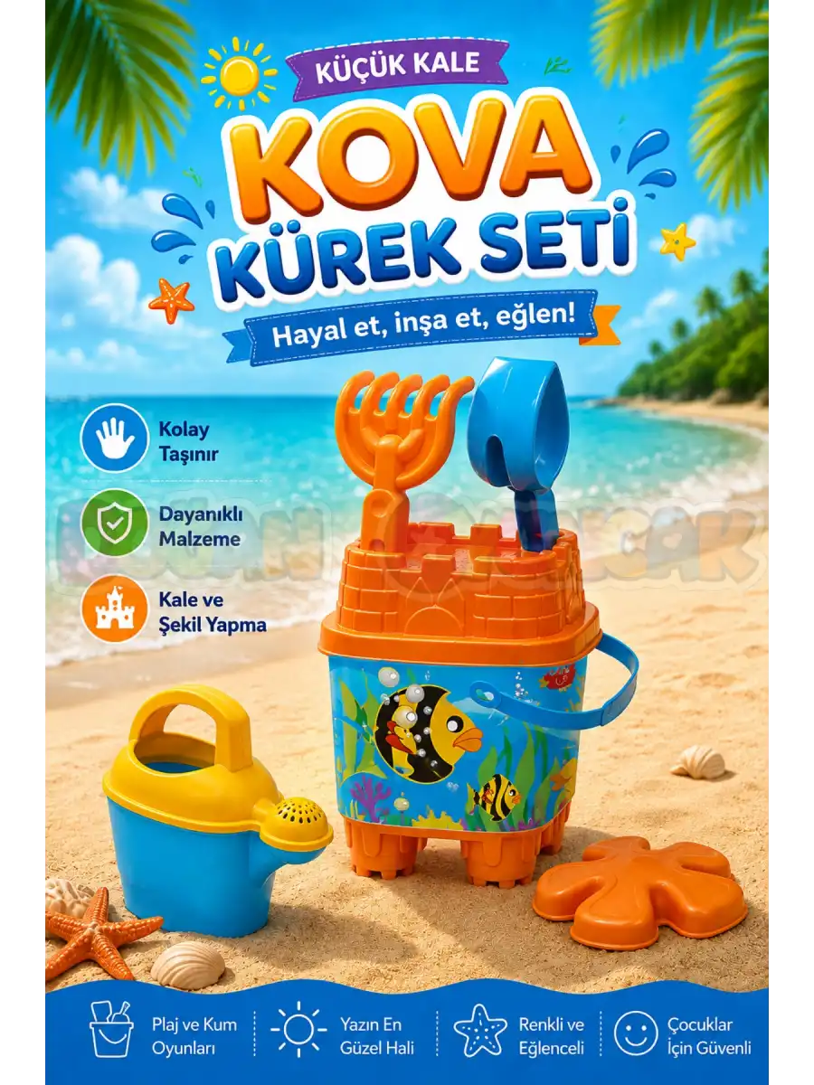 Resimli Küçük Kale Kova Kürek Seti 03092