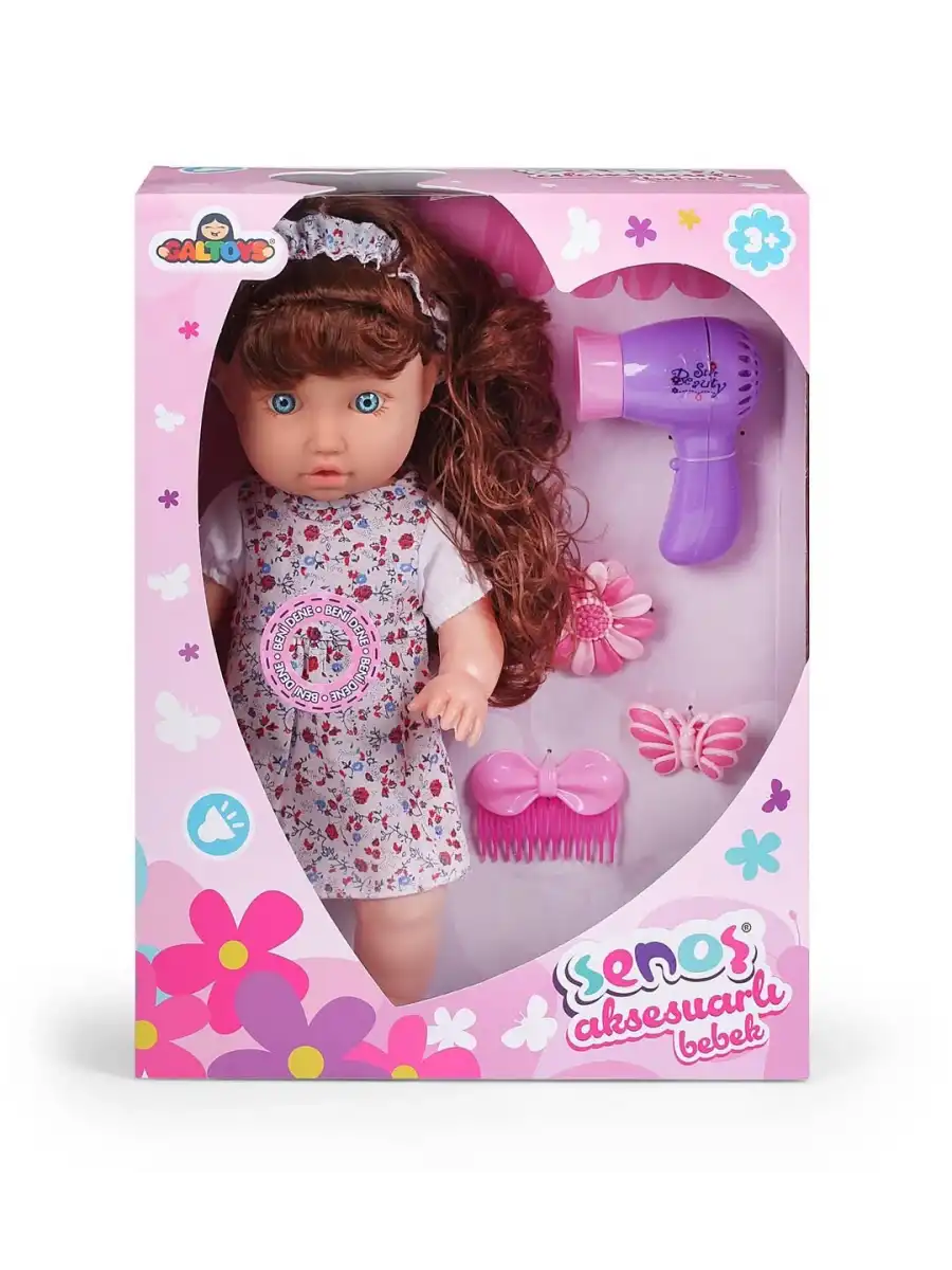 Senoş Aksesuarlı Bebek - Türkçe Konuşan Senoş Et Bebek - Konuşan Bebek - Senoş Bebek - Kuaför Et Bebek