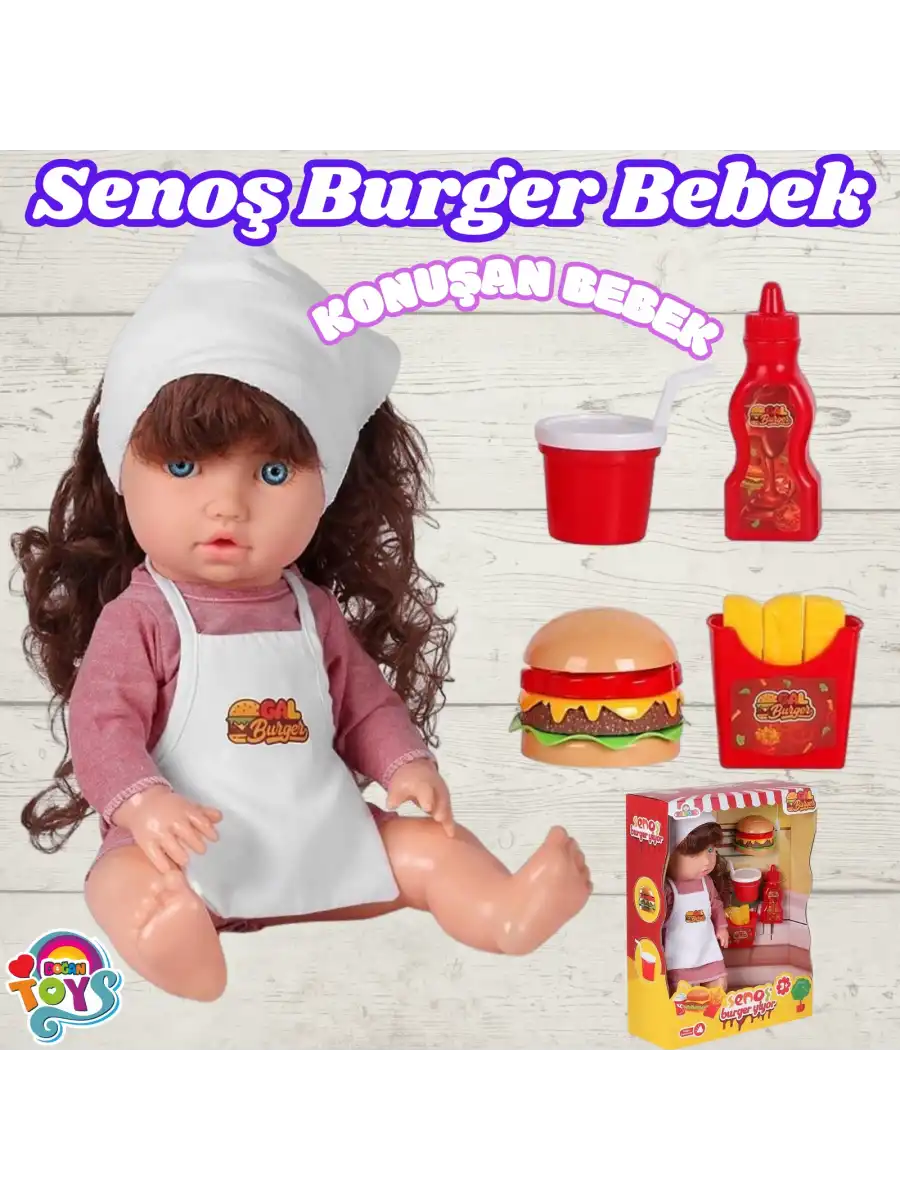 Senoş Burger Yiyor - Türkçe Konuşan Senoş Et Bebek - Konuşan Bebek - Senoş Bebek - Burger Et Bebek - Kumral
