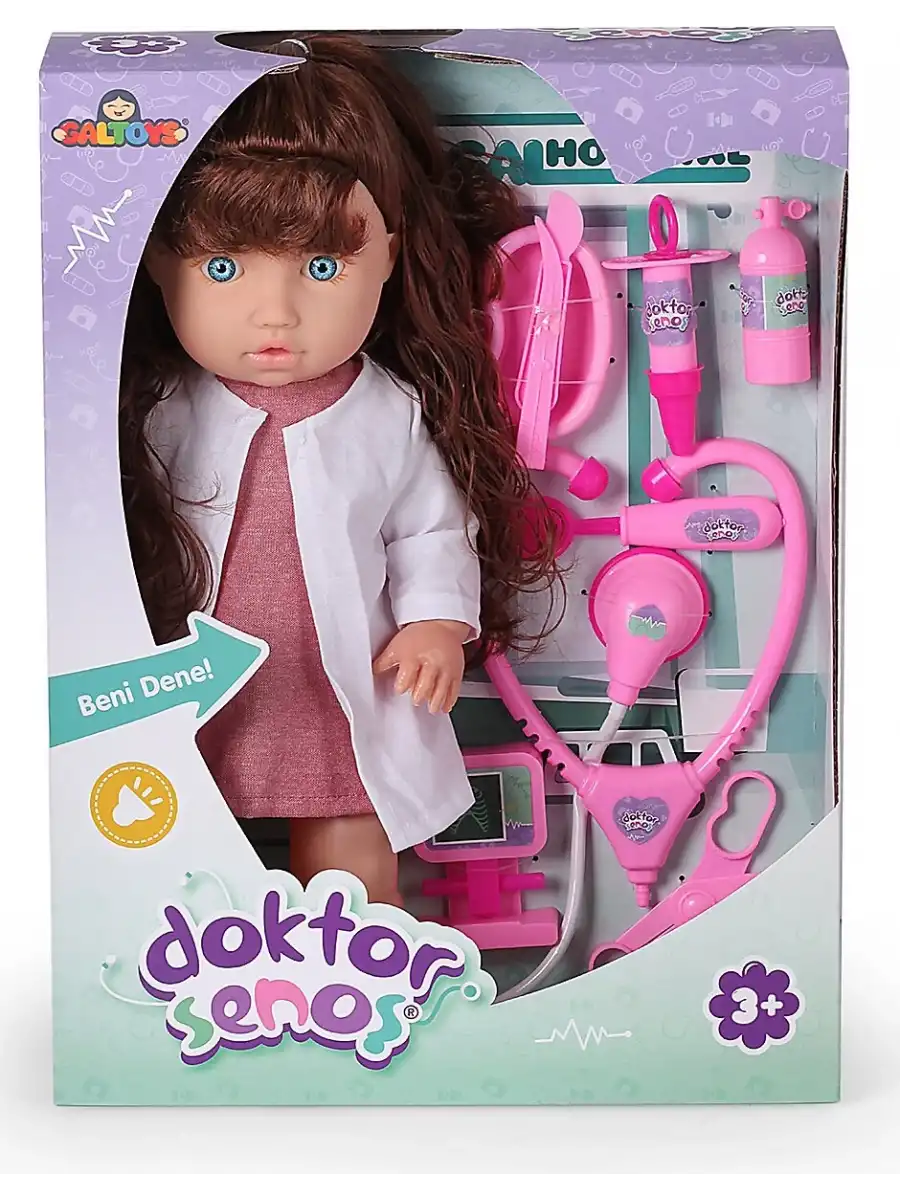 Senoş Doktor Bebek - Türkçe Konuşan Senoş Et Bebek - Konuşan Bebek - Senoş Bebek - Hemşire Et Bebek - Kumral