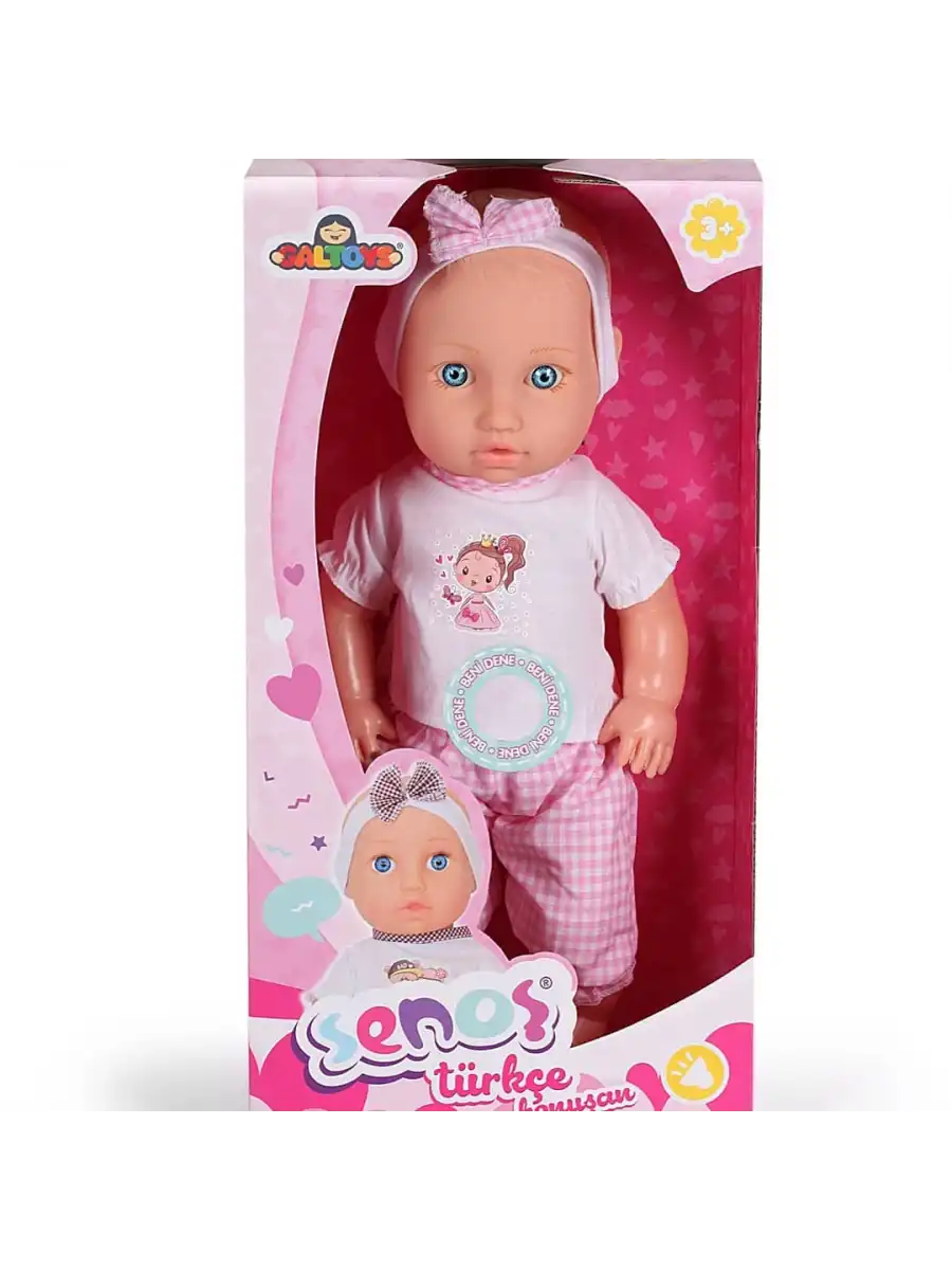 Senoş Kel Bebek - Türkçe Konuşan Senoş Et Bebek - Konuşan Bebek - Senoş Bebek - Pembe