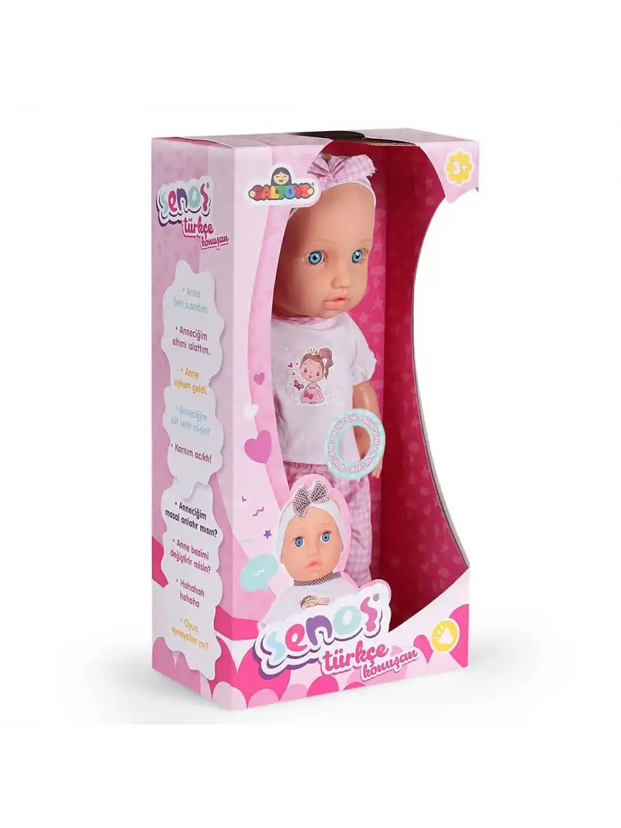 Senoş Kel Bebek - Türkçe Konuşan Senoş Et Bebek - Konuşan Bebek - Senoş Bebek - Pembe