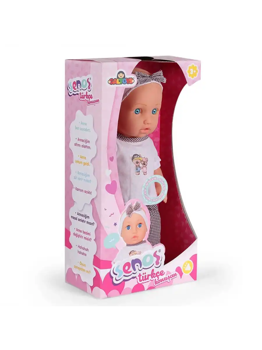 Senoş Kel Bebek - Türkçe Konuşan Senoş Et Bebek - Konuşan Bebek - Senoş Bebek - Siyah