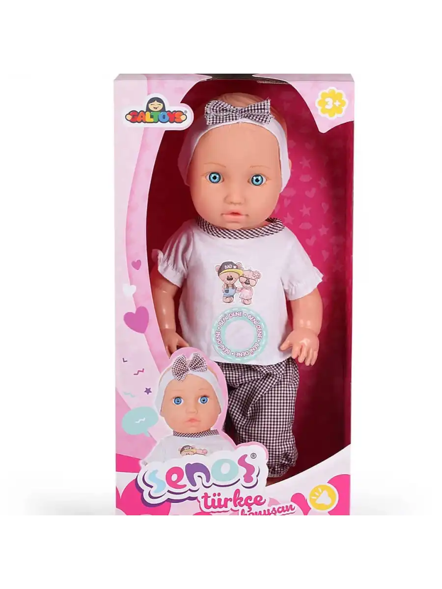 Senoş Kel Bebek - Türkçe Konuşan Senoş Et Bebek - Konuşan Bebek - Senoş Bebek - Siyah