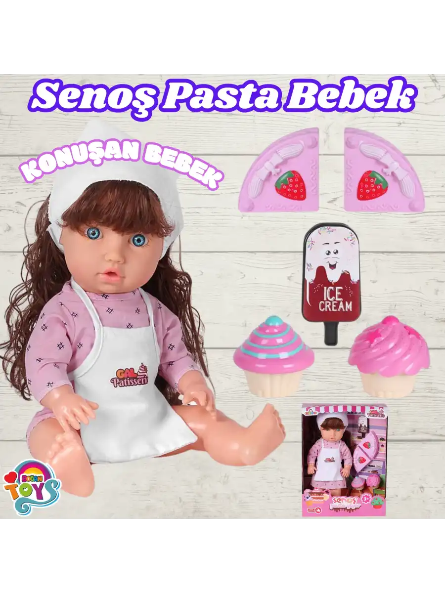 Senoş Pasta Yiyor - Türkçe Konuşan Senoş Et Bebek - Konuşan Bebek - Senoş Bebek - Pasta Et Bebek - Kumral