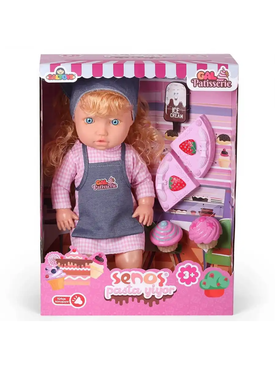 Senoş Pasta Yiyor - Türkçe Konuşan Senoş Et Bebek - Konuşan Bebek - Senoş Bebek - Pasta Et Bebek - Sarışın