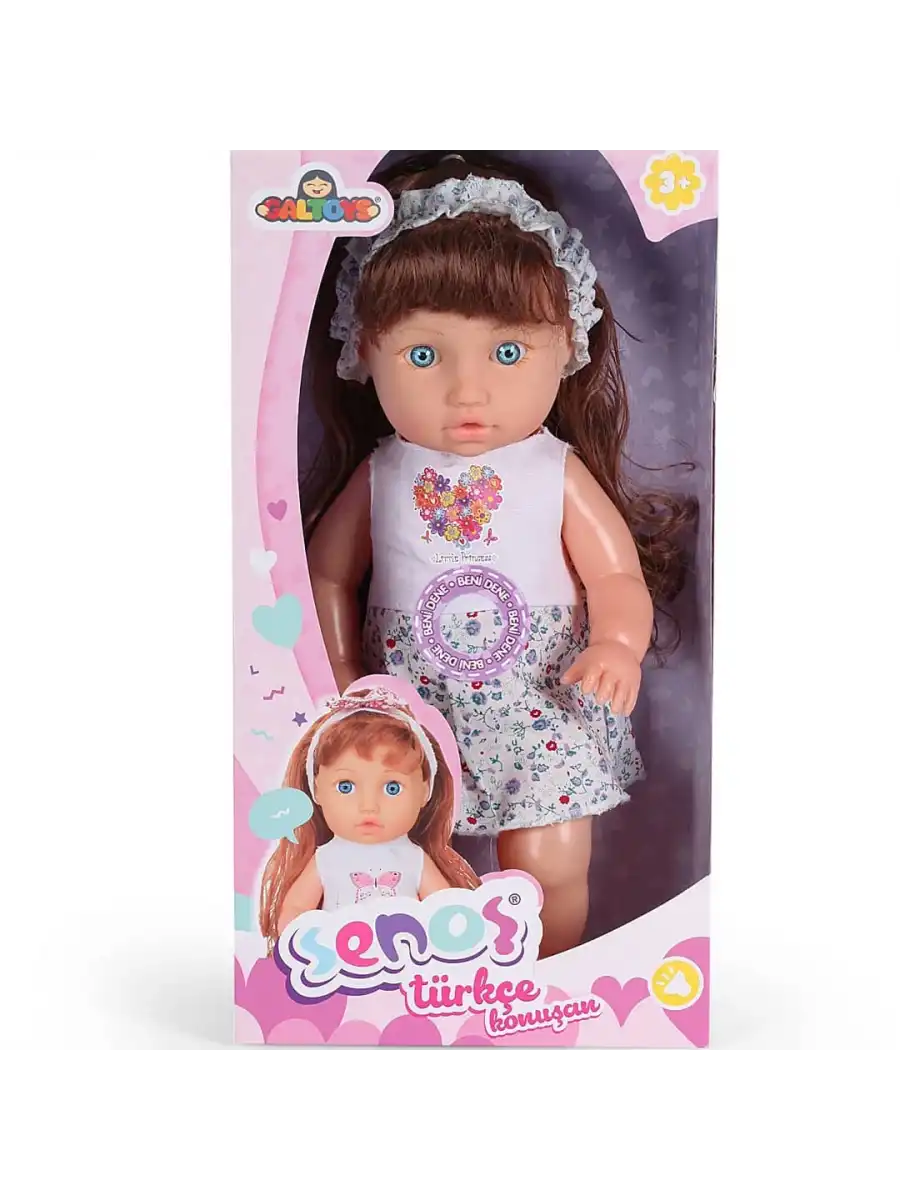 Senoş Saçlı Bebek - Türkçe Konuşan Senoş Et Bebek - Konuşan Bebek - Senoş Bebek - Saçlı Bebek - Kalpli