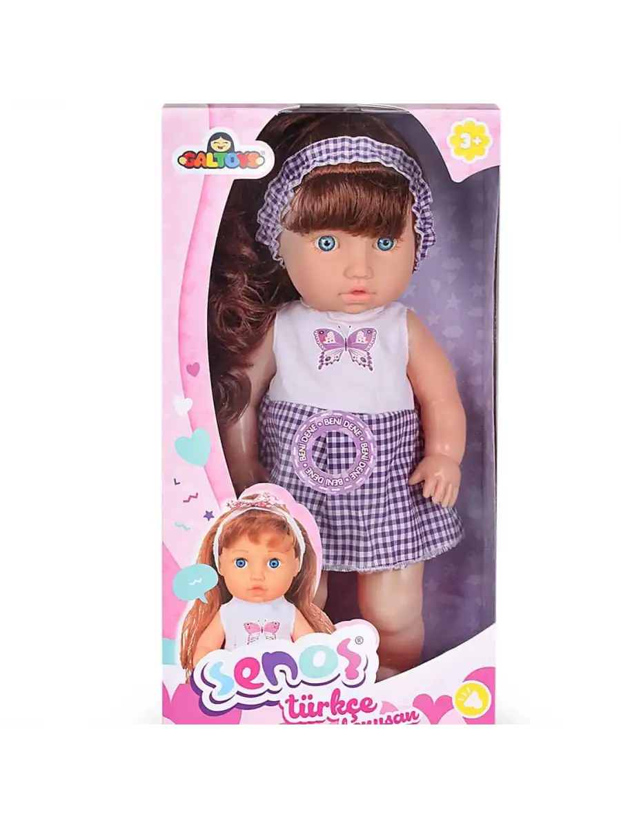 Senoş Saçlı Bebek - Türkçe Konuşan Senoş Et Bebek - Konuşan Bebek - Senoş Bebek - Saçlı Bebek - Kelebekli