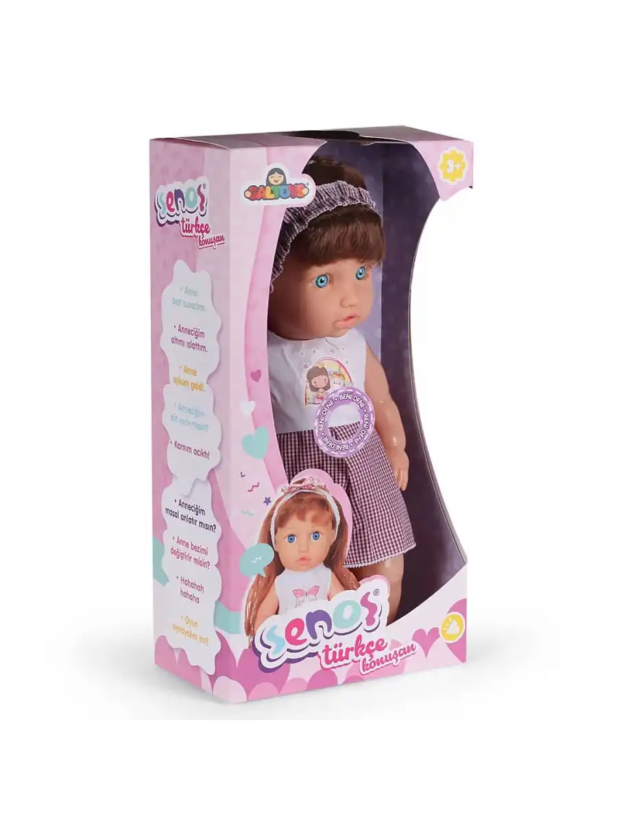 Senoş Saçlı Bebek - Türkçe Konuşan Senoş Et Bebek - Konuşan Bebek - Senoş Bebek - Saçlı Bebek - Bebekli