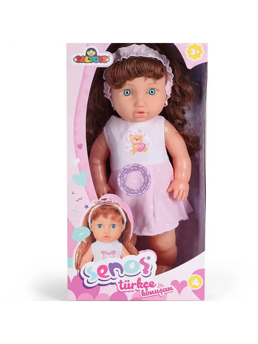 Senoş Saçlı Bebek - Türkçe Konuşan Senoş Et Bebek - Konuşan Bebek - Senoş Bebek - Saçlı Bebek - Ayıcıklı