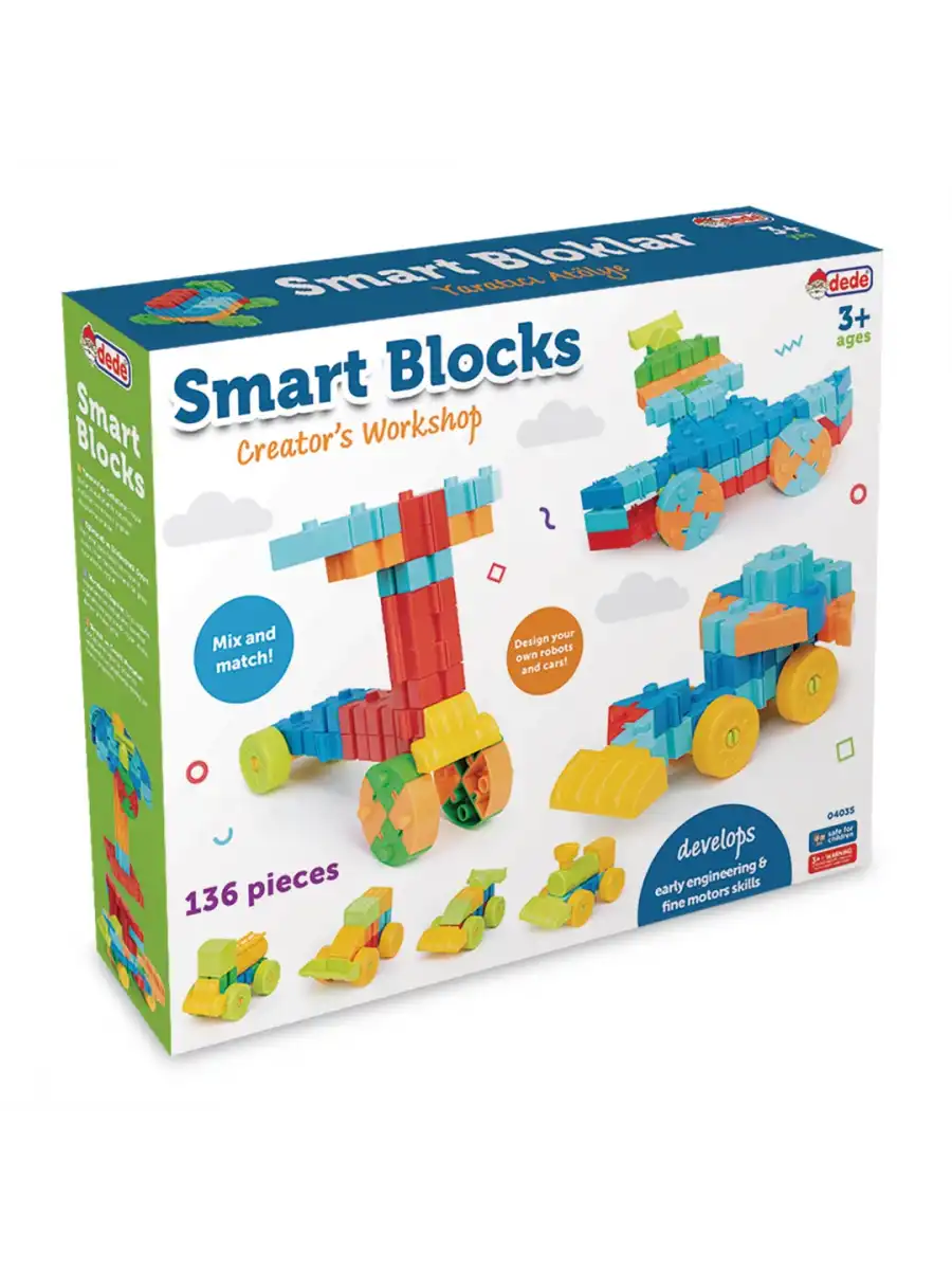 Smart Blocks Lego (136 Parça) - Smart Lego - Smart Bloklar Küçük Bloklar - Legolar Oyuncak Eğitici Lego