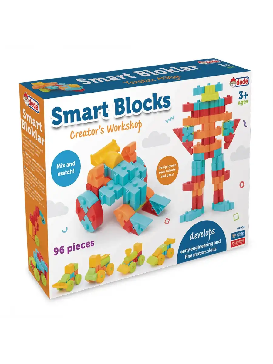 Smart Blocks Lego (96 Parça) - Smart Lego - Smart Bloklar Küçük Bloklar - Legolar Oyuncak Eğitici Lego