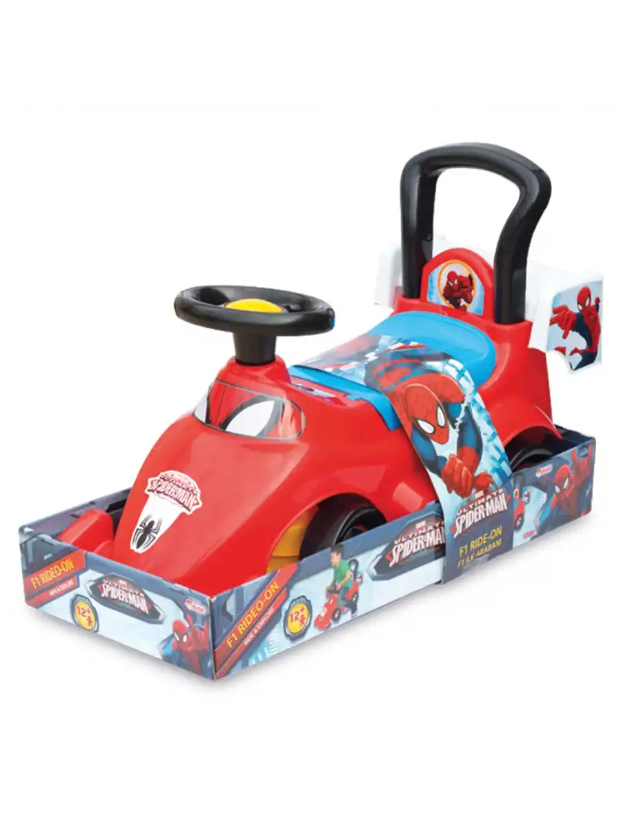 Spiderman F1 İlk Arabam - Binmeli Araba - Çocuk Arabası - İlk Adım Arabası