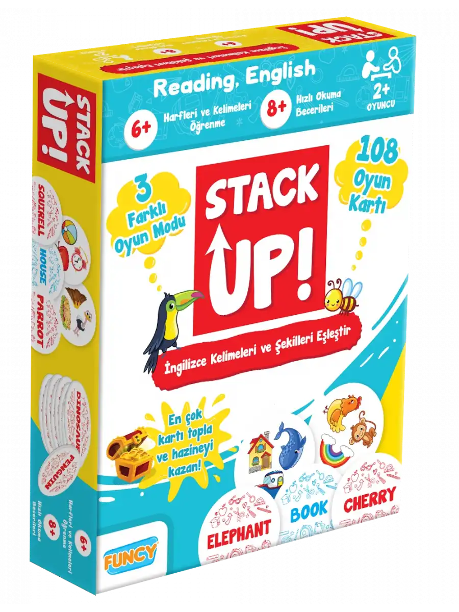 Stack Up İngilizce Öğreniyorum! - İngilizce Aktivite Oyunu - İngilizce Kelime Oyunu - Akıl Oyunu Zeka Oyunu
