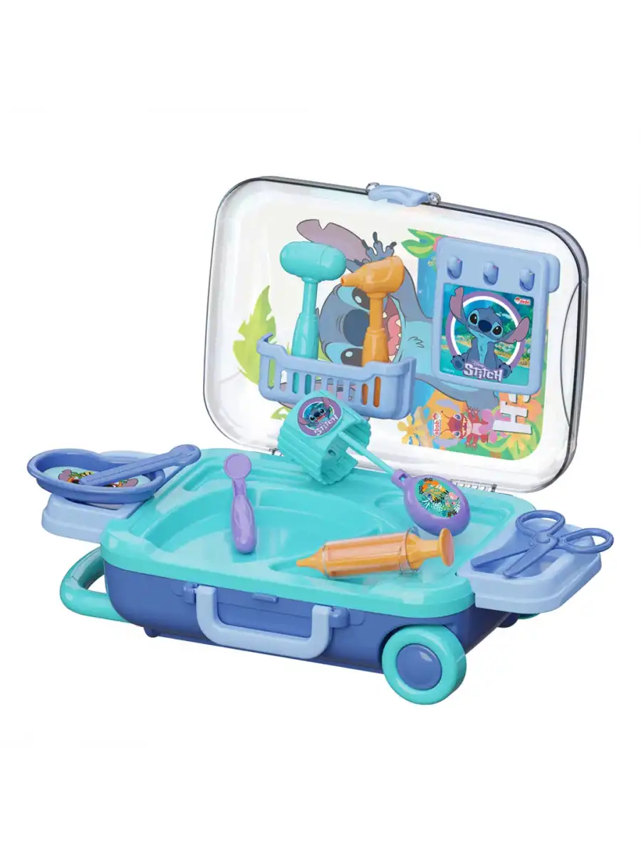 Stitch Doktor Set Bavulum - Doktor Setleri - Doktor Oyuncak Seti - Disney Stitch Doktorculuk Oyunu