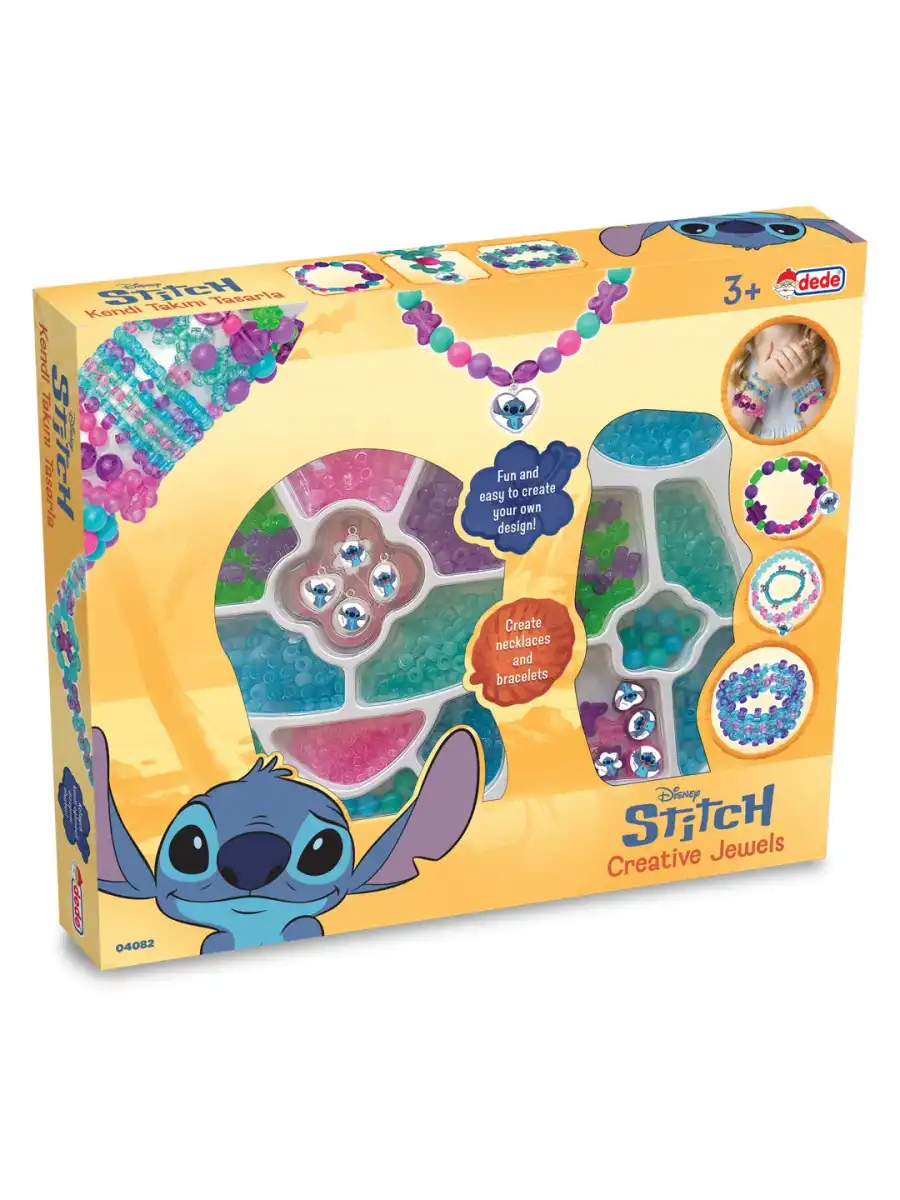 Stitch İkili Takı Seti - Dede Takı Seti - Boncuk Kolye Seti - Disney Stitch Takı Seti Bilezik Kolye Seti