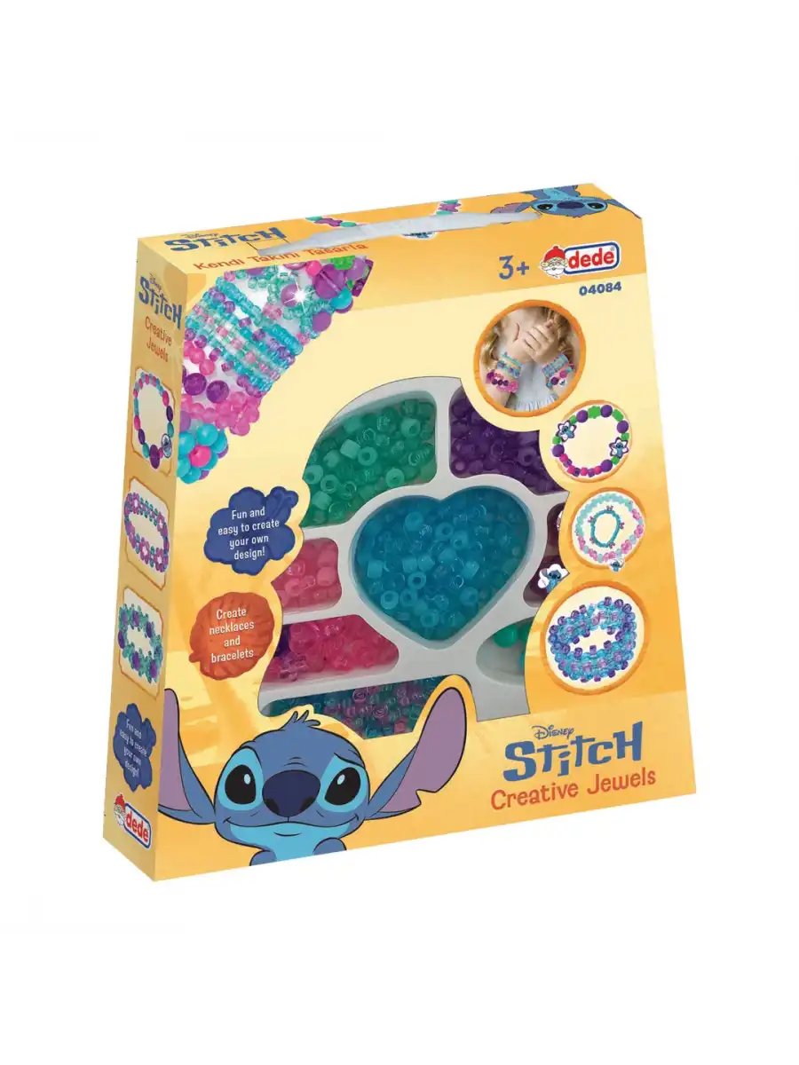 Stitch Tek Takı Seti - Dede Takı Seti - Boncuk Kolye Seti - Disney Stitch Takı Seti Bilezik Kolye Seti