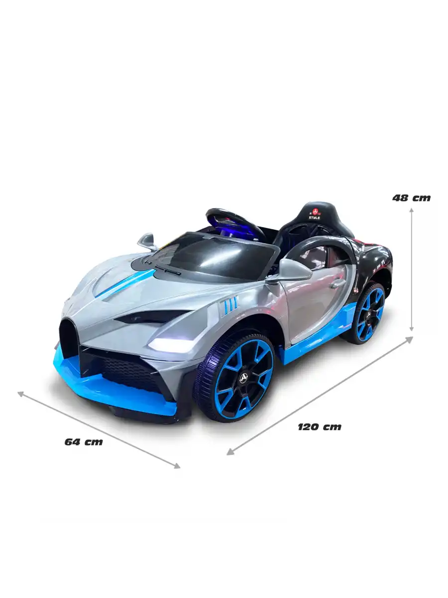 Style GT Gri Uzaktan Kumandalı 4X2 12 Volt Akülü Araba - RC Bugatti Divo Akülü Araba