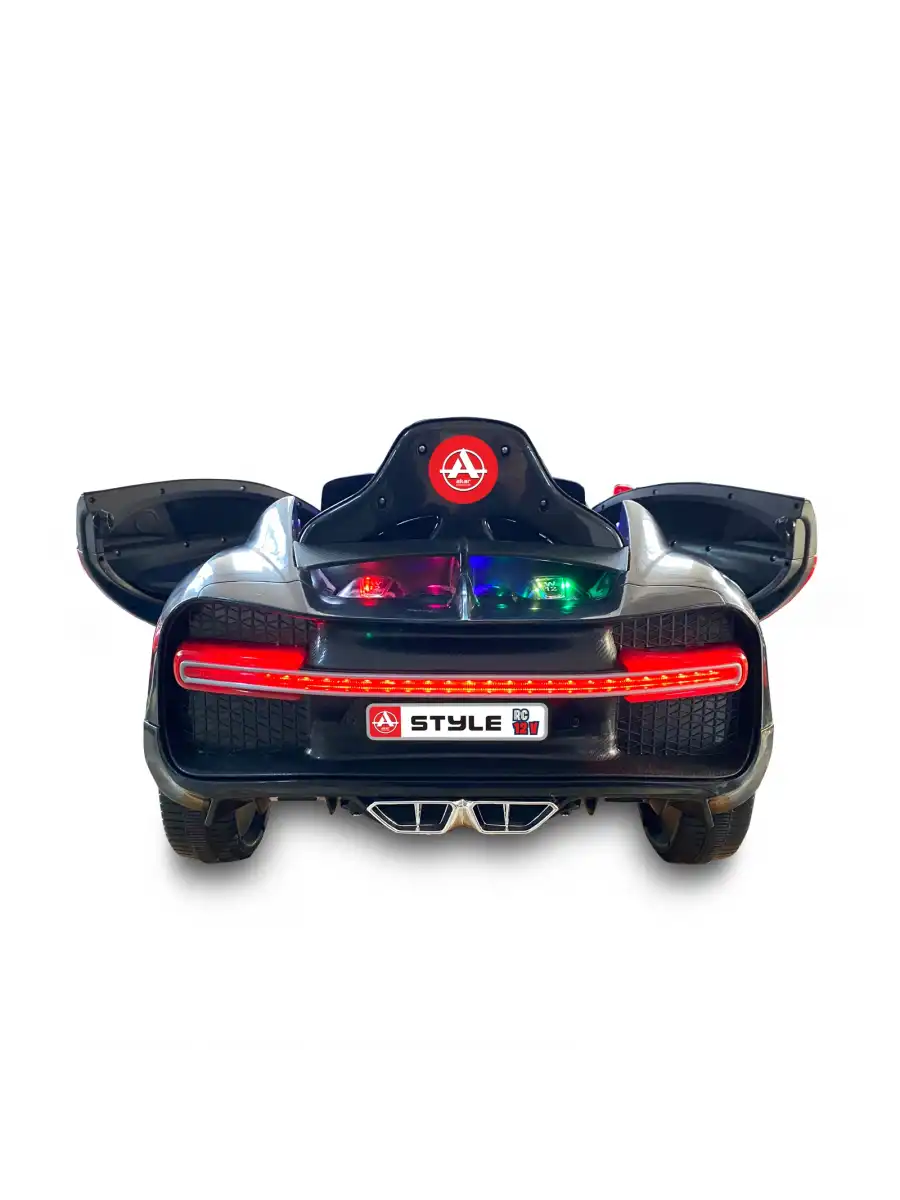 Style GT Siyah Uzaktan Kumandalı 4X2 12 Volt Akülü Araba - RC Bugatti Divo Akülü Araba