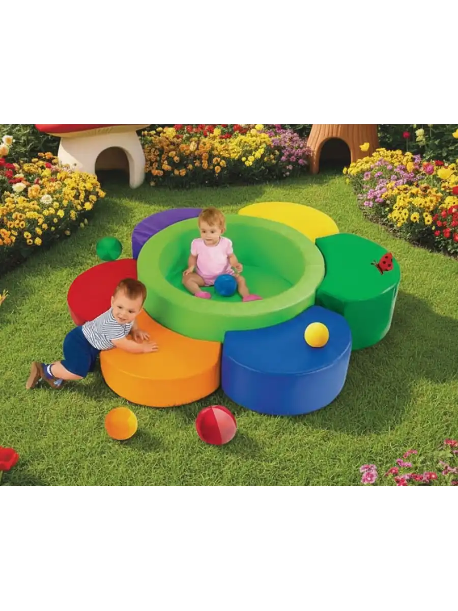Sünger Papatya Top Havuzu - Sünger Soft Play Top Havuzu Çocuk Oyun Alanı