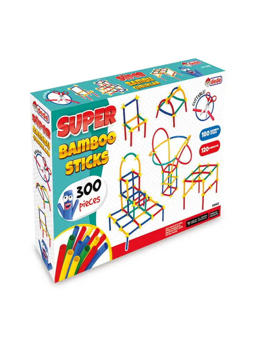 Süper Bambu Çubuklar (300 Parça) - Lego Setleri - Borular Lego - Plastik Çubuklar