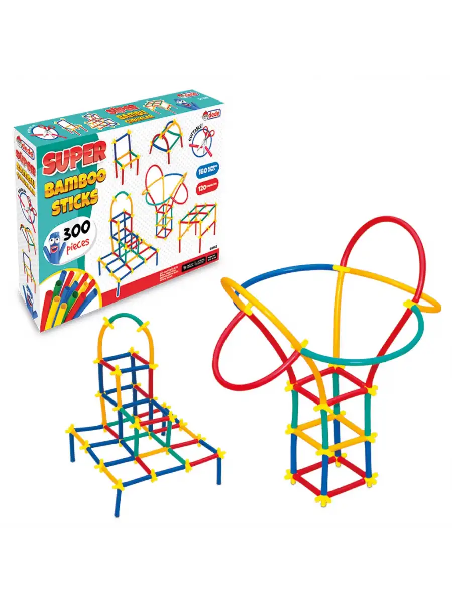 Süper Bambu Çubuklar (300 Parça) - Lego Setleri - Borular Lego - Plastik Çubuklar