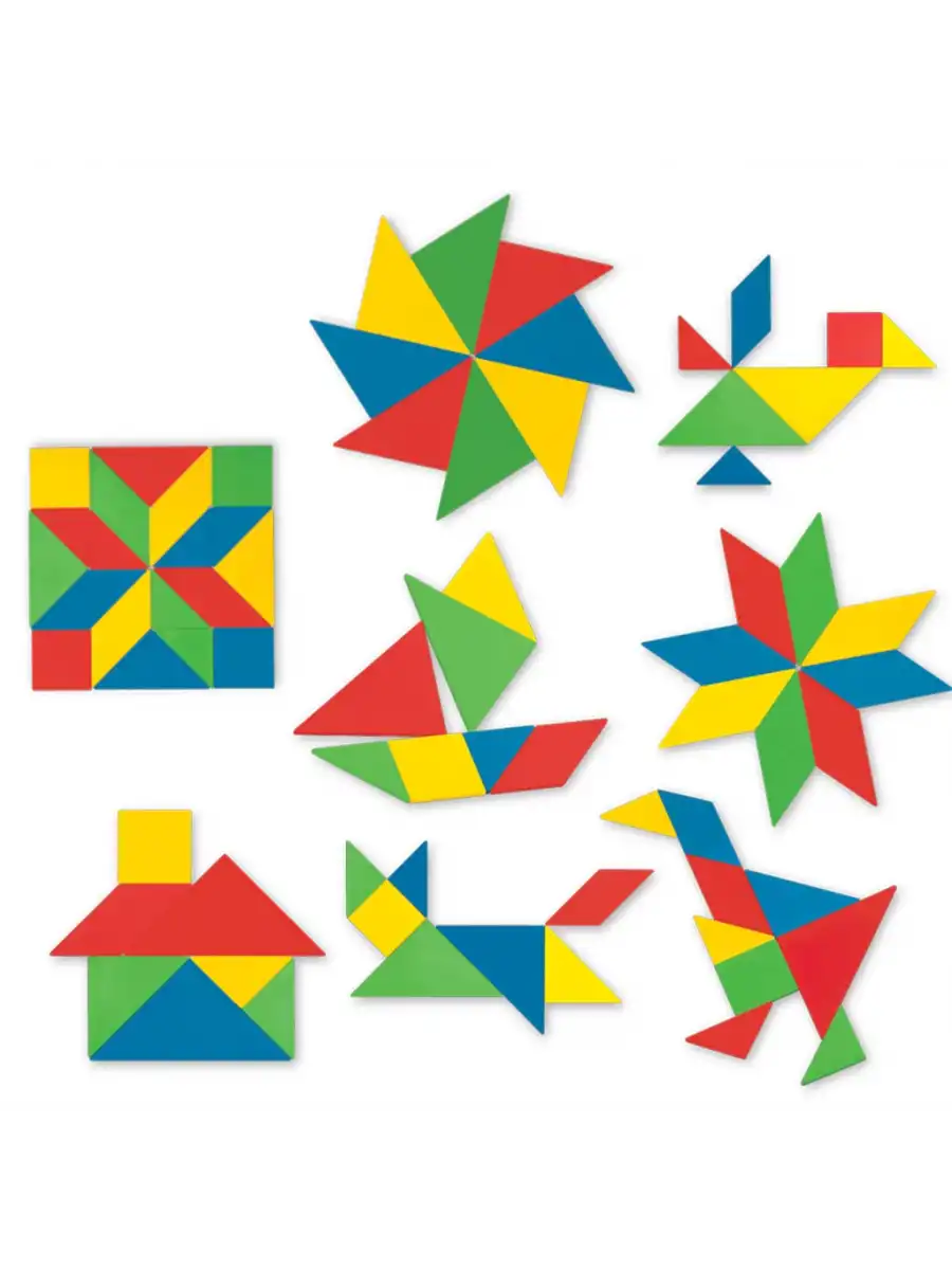 Tangram Lego (28 Parça) - Lego Setleri - Tangram Oyunu - Şekilli Lego - Tagram Seti