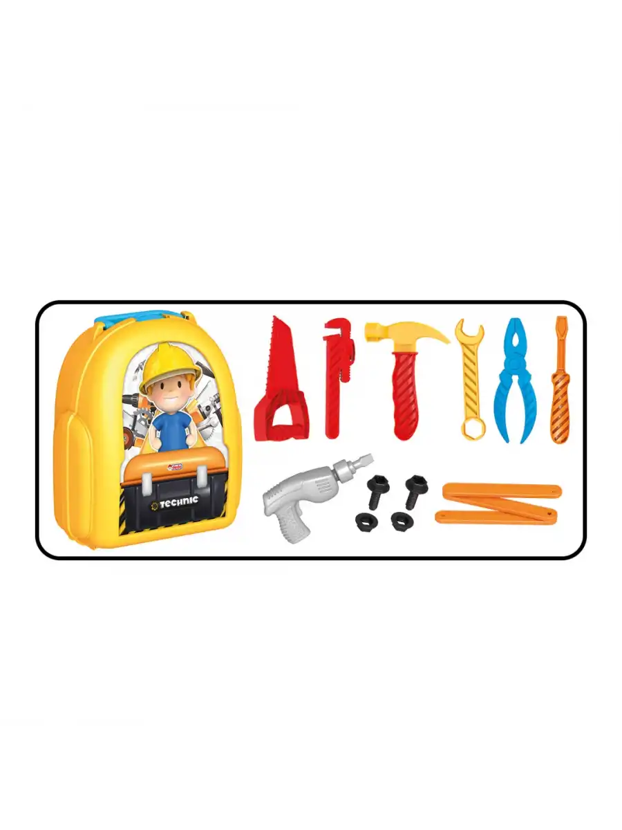 Teknik Tamir Set Sırt Çantası - Oyuncak Tamir Setleri - Tamir Aletleri - Alet Seti - Vidalama Seti