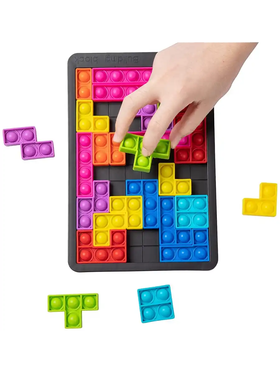 Tetris Popit - Puzzle Popit - Slicon Puzzle Building BlocksPopit - Popit Oyuncak - Stres Oyuncak - Slikon Tetris Popit Oyuncak