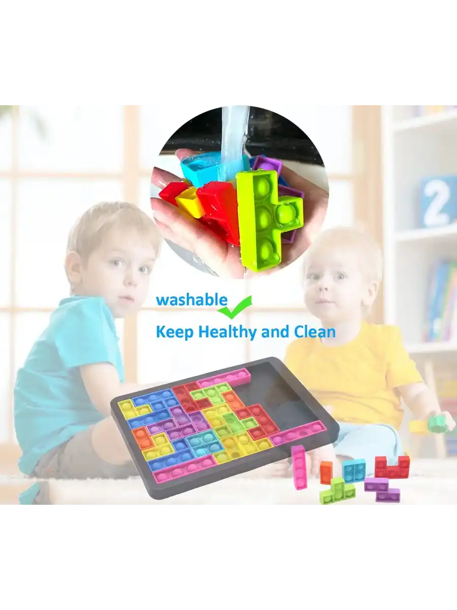 Tetris Popit - Puzzle Popit - Slicon Puzzle Building BlocksPopit - Popit Oyuncak - Stres Oyuncak - Slikon Tetris Popit Oyuncak