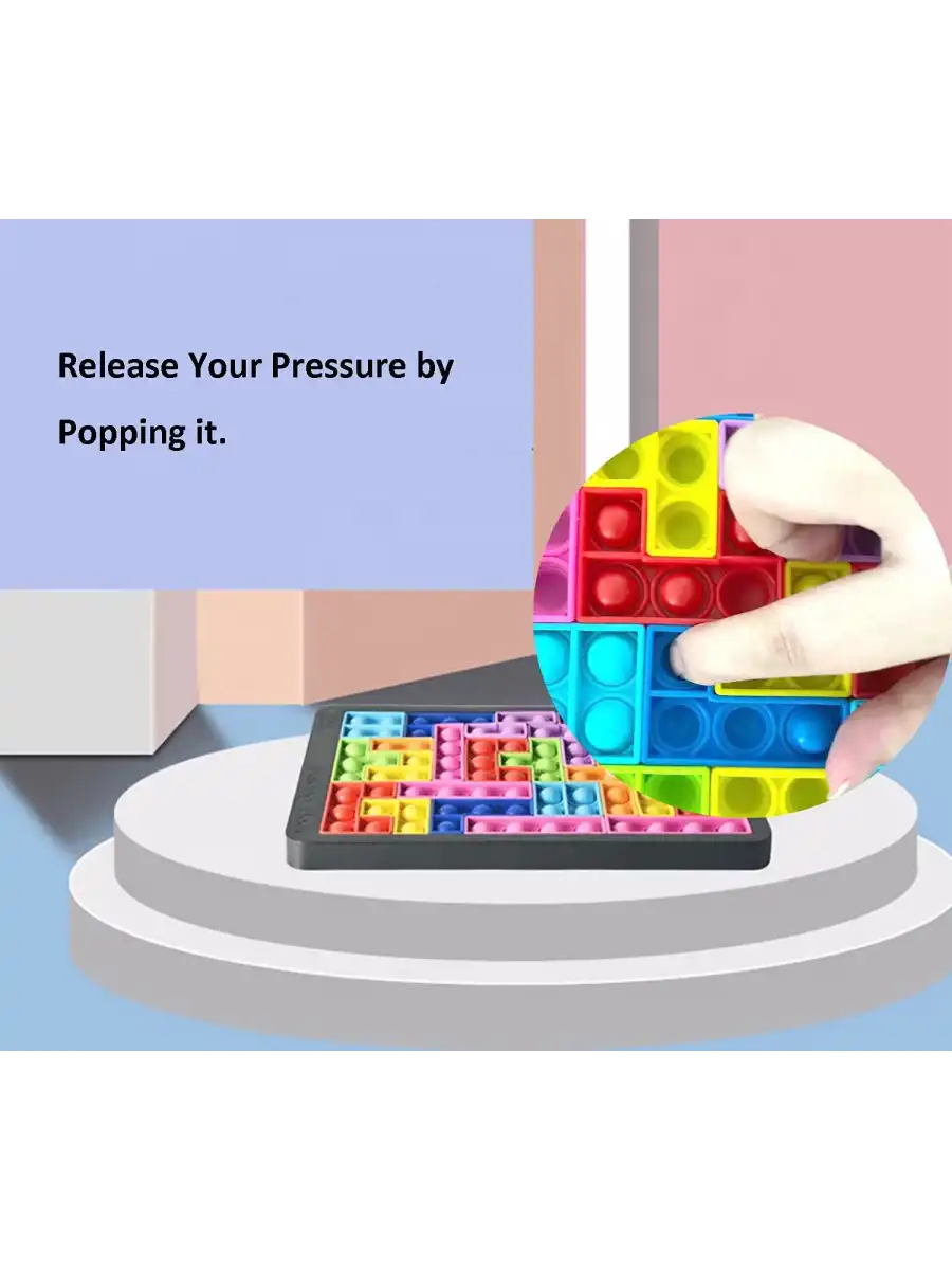 Tetris Popit - Puzzle Popit - Slicon Puzzle Building BlocksPopit - Popit Oyuncak - Stres Oyuncak - Slikon Tetris Popit Oyuncak