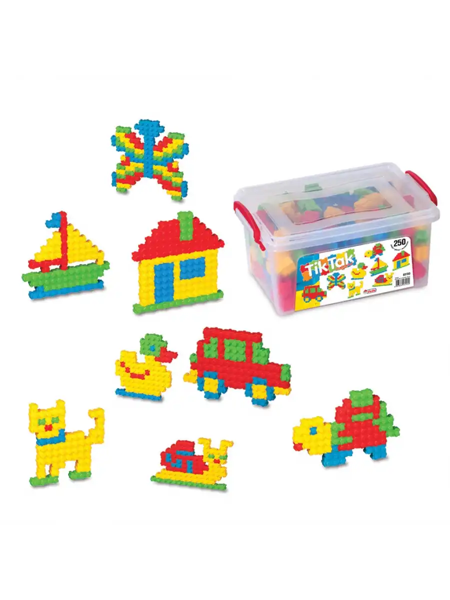Tiktak Lego (250 Parça) - Tik-Tak Puzzle - Küçük Bloklar - Tik Tak Legolar Oyuncak