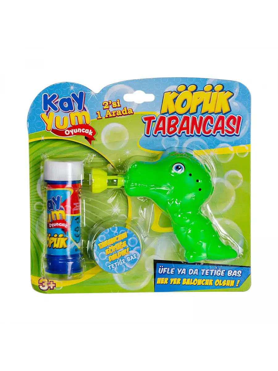 Timsah Figürlü Köpük Tabancası - Baloncuk Tabancası - Köpüklü Silah - Baloncuk Oyunu