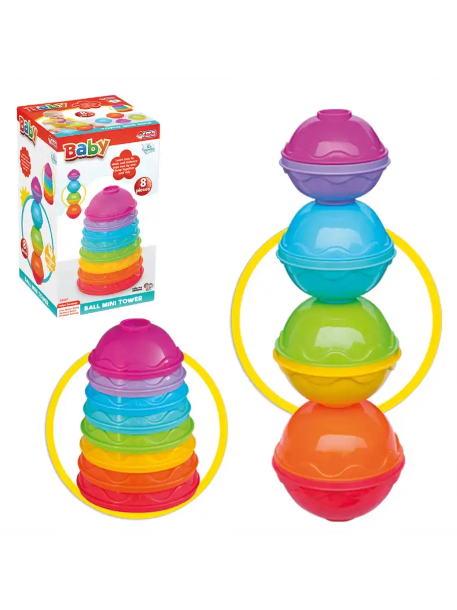 Toplu Mini Kule - Üst Üste Dizmece - Bebek Oyuncağı - Kule Oyunu