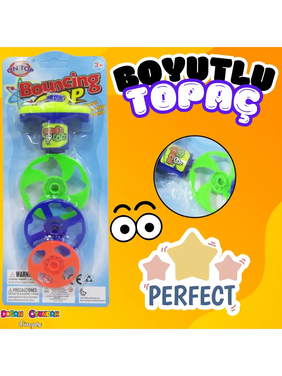 Üç Kademeli Yaylanabilen Topaç - Çocukluk Harikası Topaç - Oyuncak Topaç - Üst Üste Koyulabilen Topaç - Hızlı dönebilebilen Gyro Topaç