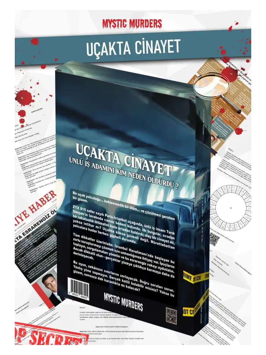 Uçak Cinayeti Dedektif Oyunu - Dava Çözme Oyunu - Suç Çözme Oyunu - Cinayet Oyunu Cinayet Çözme