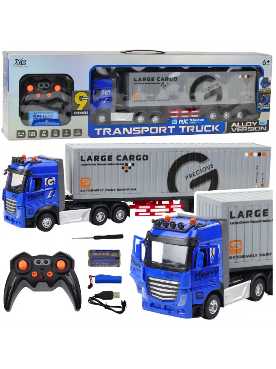 Uzaktan Kumandalı Metal Başlıklı Tır - Işıklı Sesli RC Tır Transport Truck Series