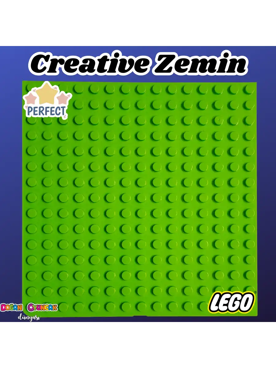 Yeşil Creative Blok Zemin - Zemin Parça - Yer Puzzle Lego - Lego Zemin - Yeşil Yaratıcı Zemin - Creative Lego