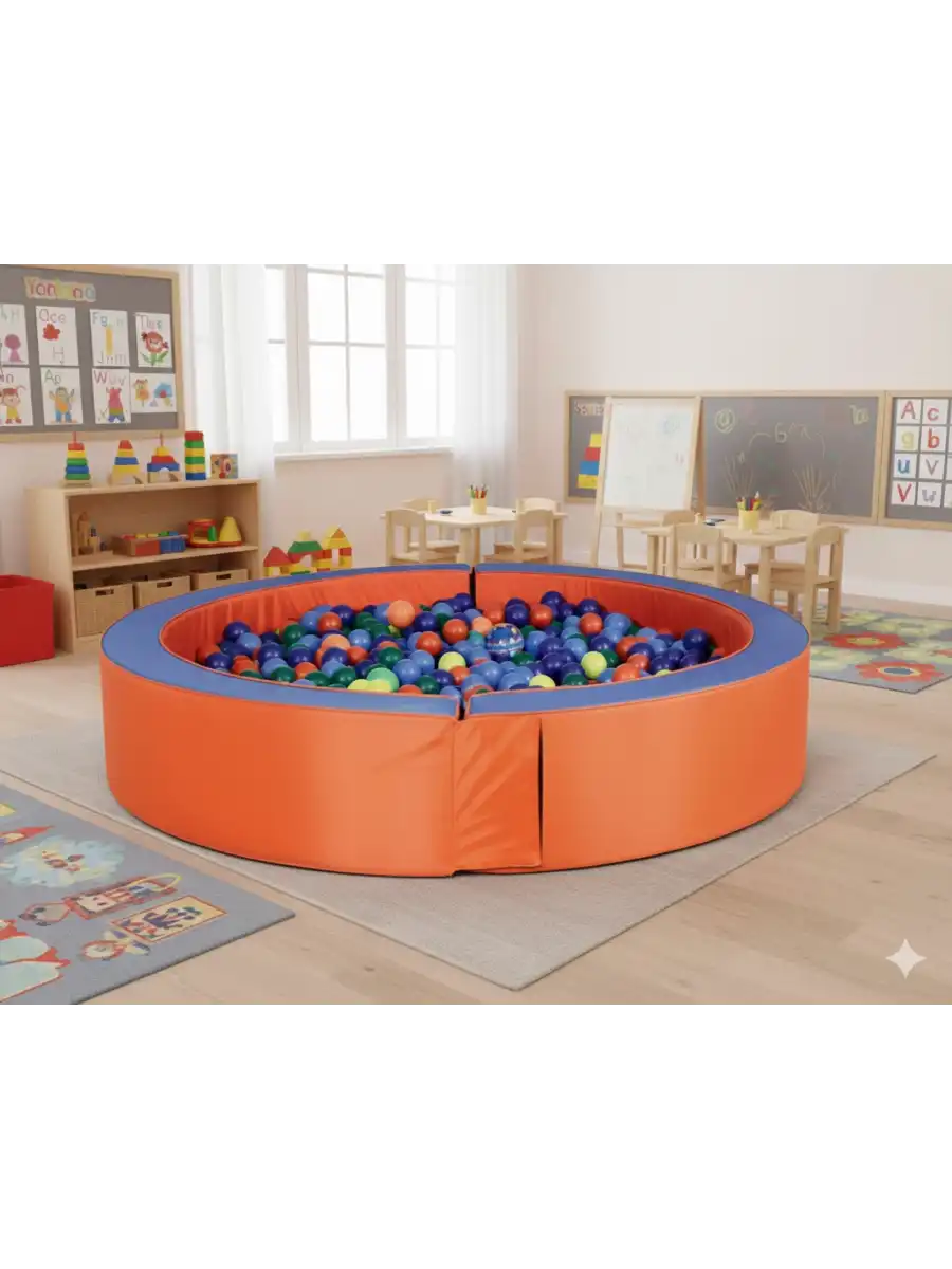 Yuvarlak Top Havuzu 165 cm. - Sünger Soft Play Top Havuzu Çocuk Oyun Alanı