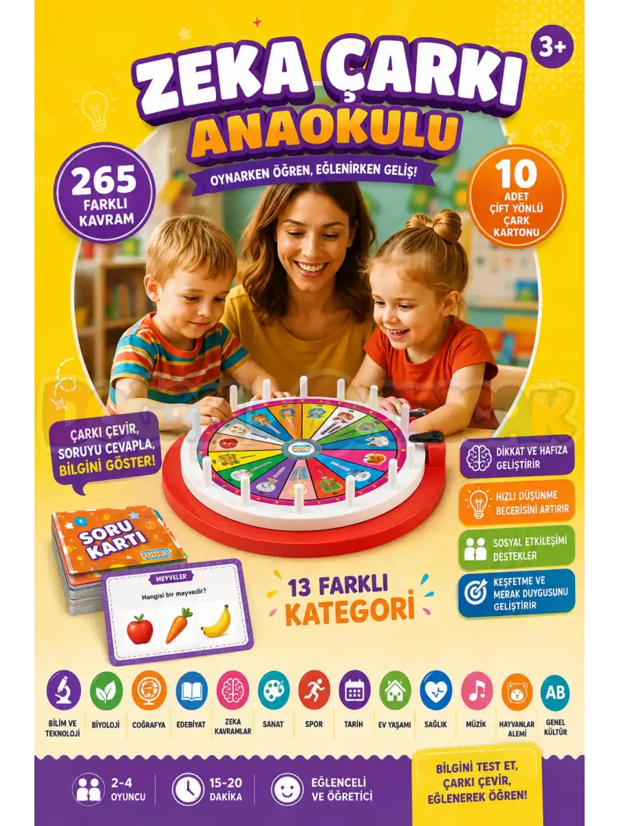 Zeka Çarkı Bigi Yarışması Anaokulu Versiyonu