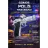 Mantar Patlatan Metal Gümüş Polis Tabancası - Metal Polis Silahı Çelik Mantar Silahı