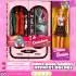 Cindy Doll Bebekli Aksesuarlı Gardırop Açık Pembe - Barbie Dolap - Barbie Giysi Dolabı - Barbie Gardırop - Gardrop